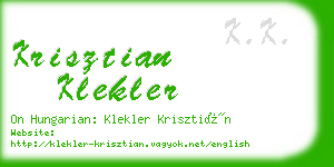 krisztian klekler business card